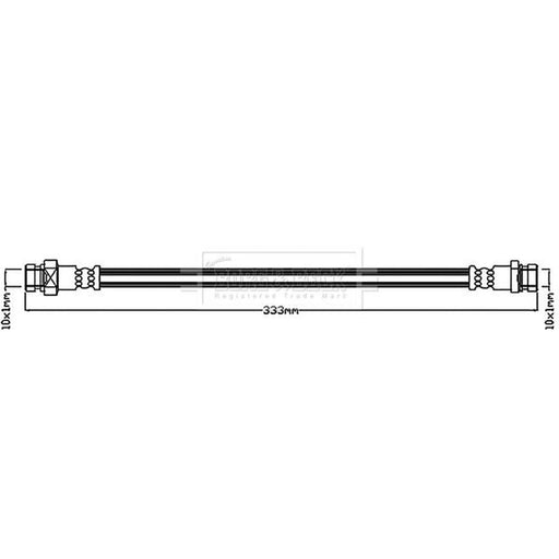 Borg & Beck Brake Hydraulic Hose Line Rear Right BBH8258