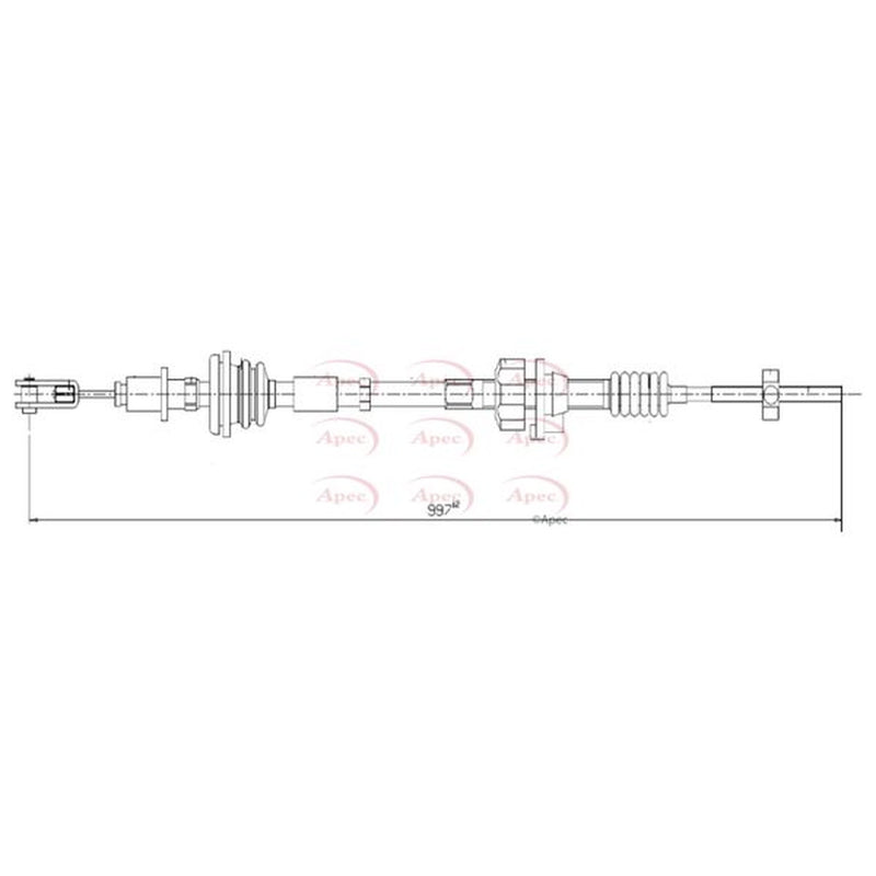Apec Clutch Control Cable Pull CAB5012