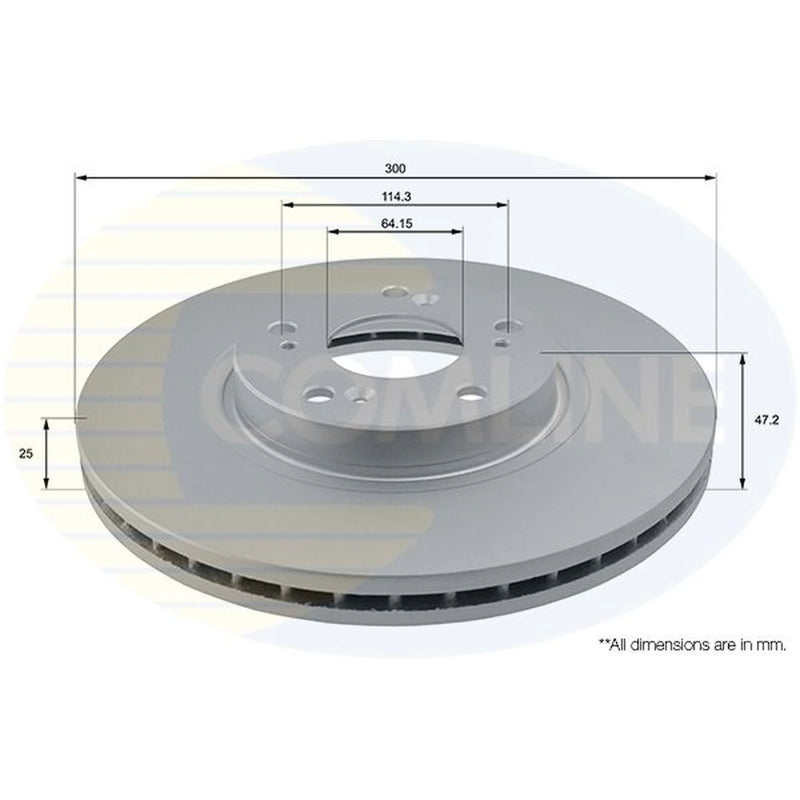 Comline 2 x Front Brake Discs ADC0552V