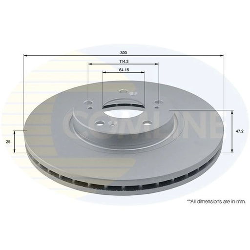 Comline 2 x Front Brake Discs ADC0552V