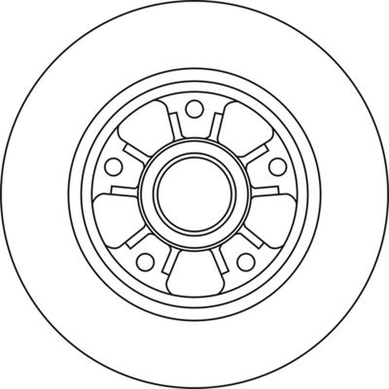 Abtex 2 x Solid Rear Brake Discs BD2196S