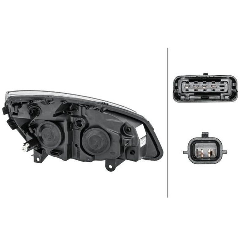 Hella Headlight Headlamp H7/H1 Left 1EG 008 862-171