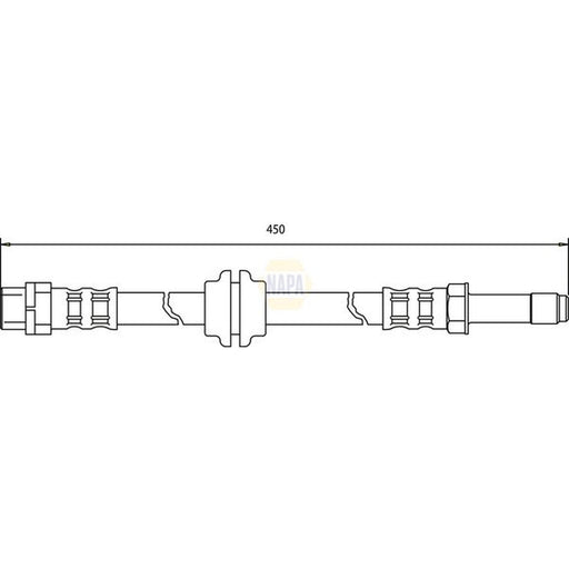 NAPA Brake Hydraulic Hose Line Front NBH1011