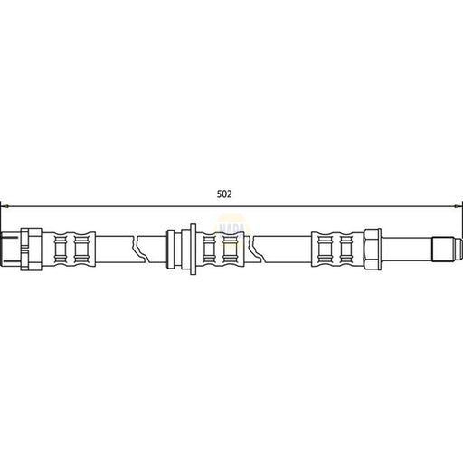 NAPA Brake Hydraulic Hose Line Rear NBH1030