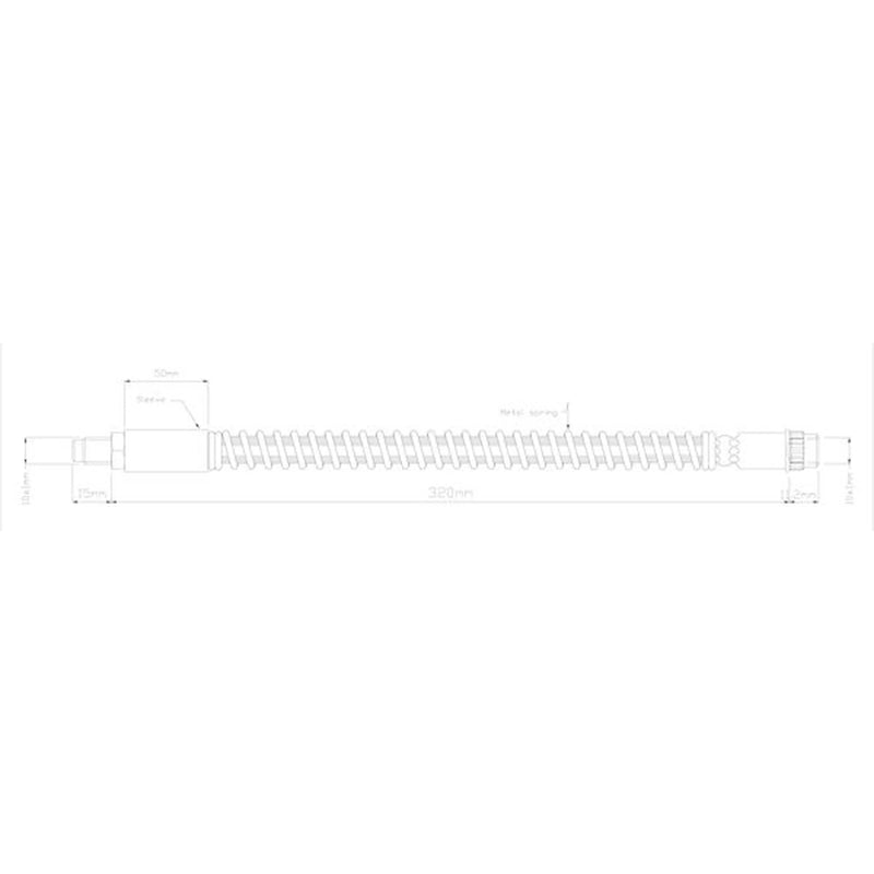 Abtex Brake Hydraulic Hose Line Front ABH1078