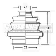 First Line Drive Shaft Bellow Kit Front Left FCB2196