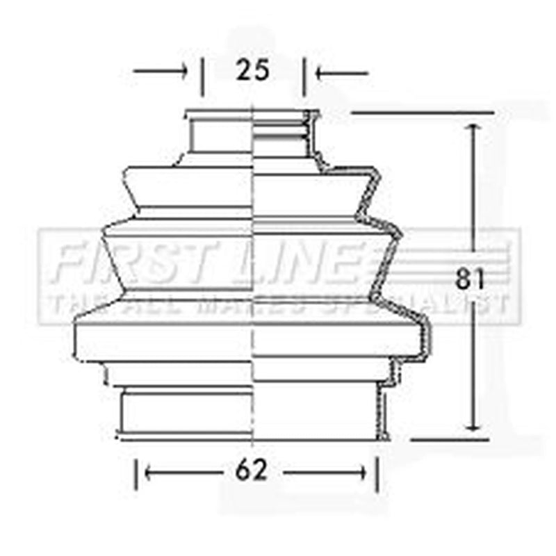 First Line Drive Shaft Bellow Kit Front Left FCB2196