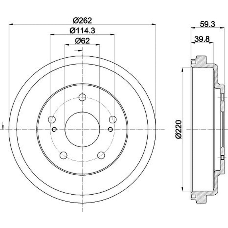 Mintex Brake Drum Assembly Rear MBD431