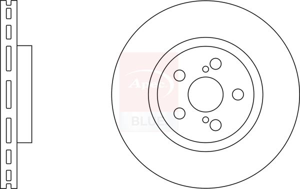 Apec 2 x Brake Disc Set Vented