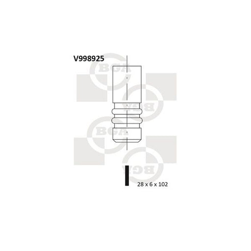 BGA Engine Exhaust Valve 28mm Head V998925