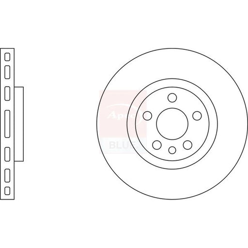 Apec 2 x Vented Front Brake Discs SDK6161