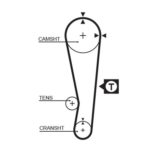 Gates Timing Belt Cambelt 107 Teeth 5150XS