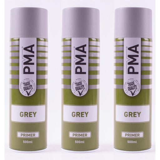 3X Autotek Professional Grey Primer 500Ml Spray Paint High Coverage Autotek  - Town Parts