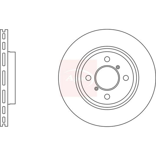 Apec 2 x Vented Front Brake Discs DSK3031