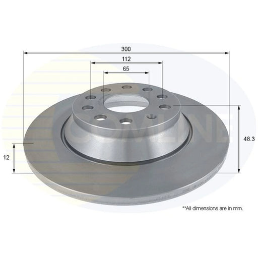 Comline 2 x Solid Rear Brake Discs ADC2613