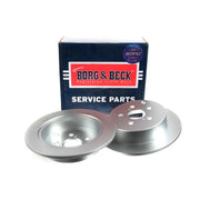 Borg & Beck 2 x Solid Rear Brake Discs BBD4462