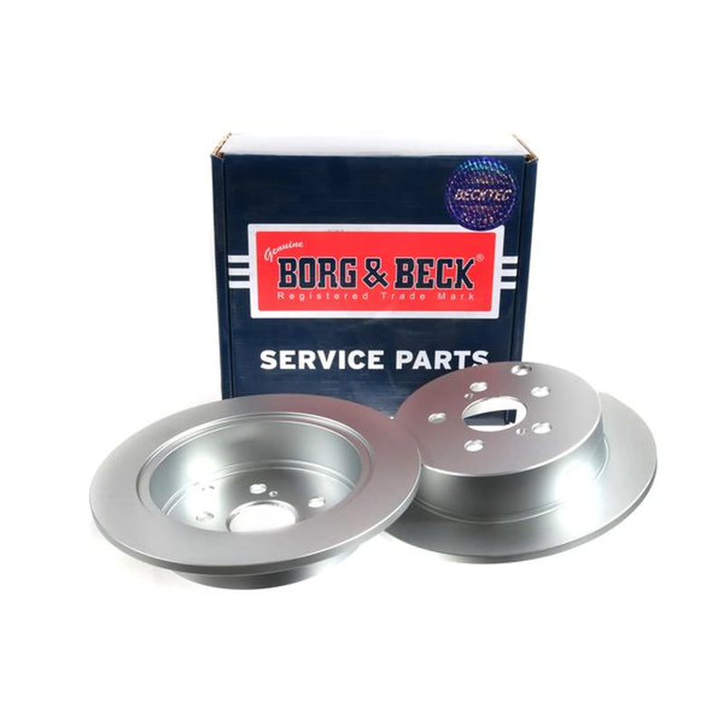 Borg & Beck 2 x Solid Rear Brake Discs BBD4462