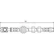 Apec Brake Hydraulic Hose Line Front HOS3634