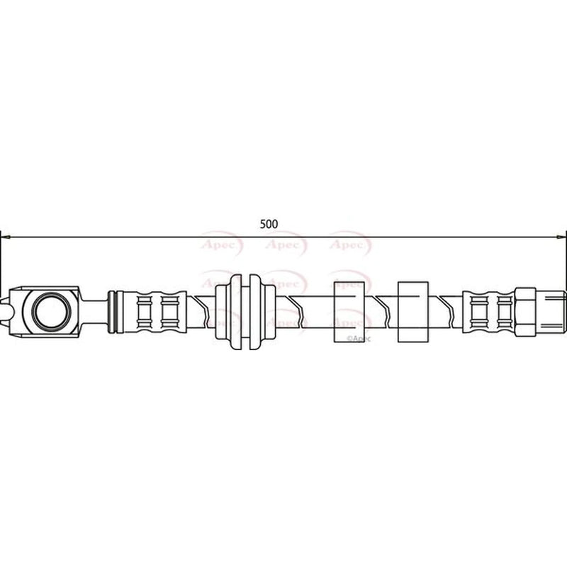 Apec Brake Hydraulic Hose Line Front HOS3634