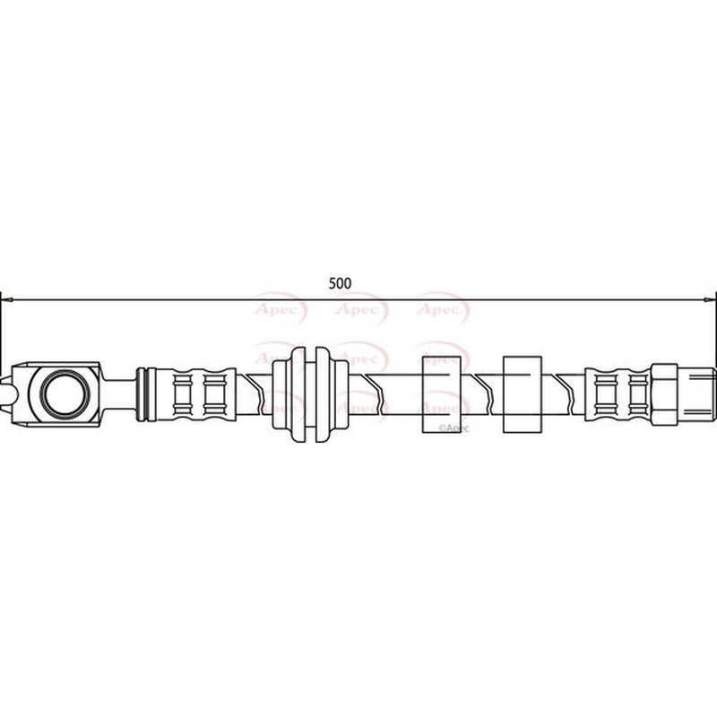Apec Brake Hydraulic Hose Line Front HOS3634