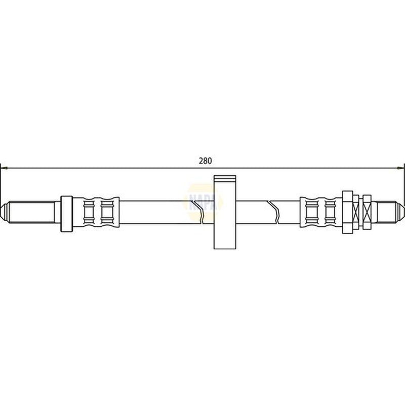 NAPA Brake Hydraulic Hose Line Rear Right NBH1353