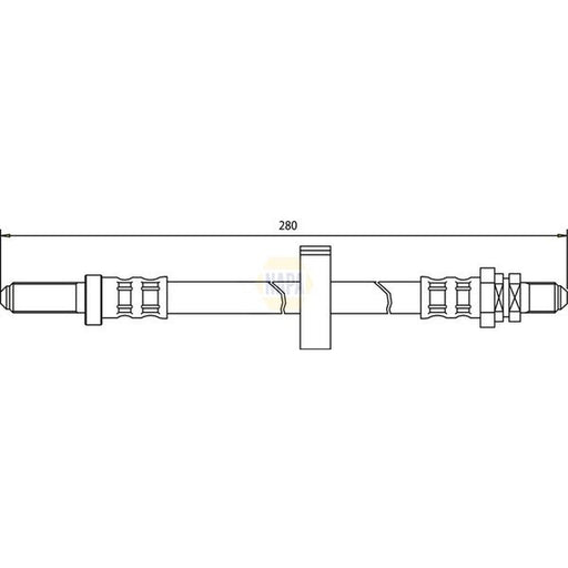 NAPA Brake Hydraulic Hose Line Rear Right NBH1353