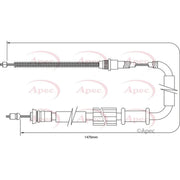 Apec Handbrake Cable Right Rear CAB1119