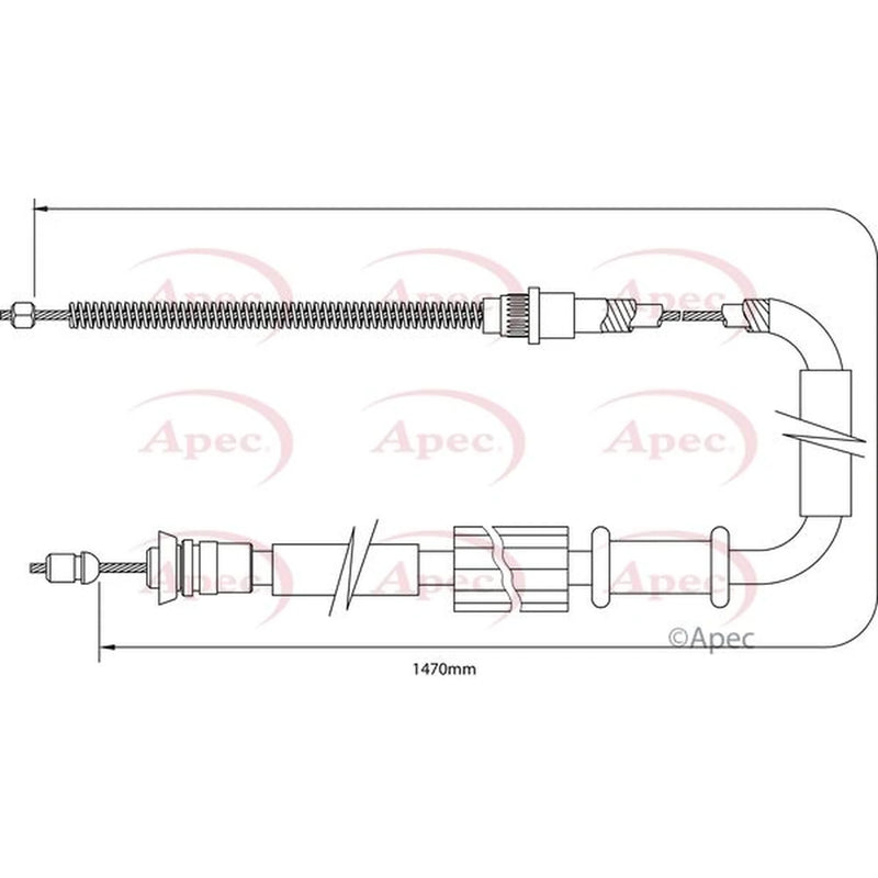 Apec Handbrake Cable Right Rear CAB1119