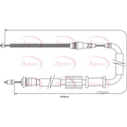 Apec Handbrake Cable Right Rear CAB1119
