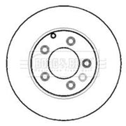Borg & Beck 2 x Vented Rear Brake Discs BBD5131