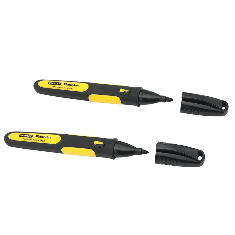 STANLEY® Hand Tools Fine Tip Marker Black (Pack 2) - 0-47-312