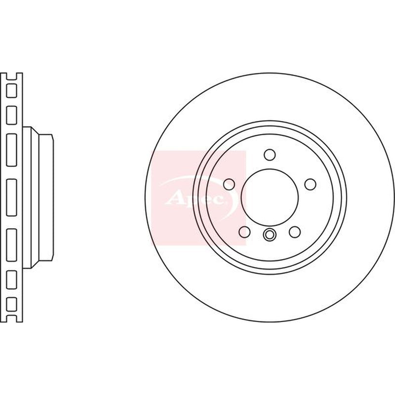 Apec 2 x Vented Front Brake Discs DSK2476