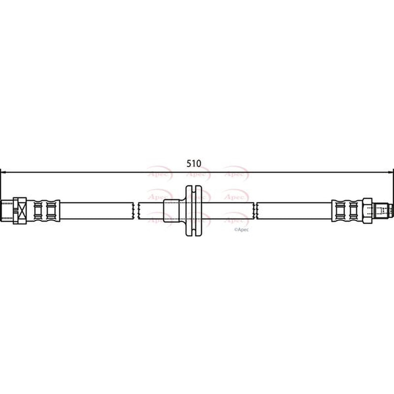Apec Brake Hydraulic Hose Line Front HOS3434