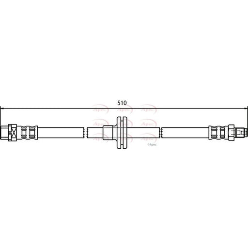 Apec Brake Hydraulic Hose Line Front HOS3434