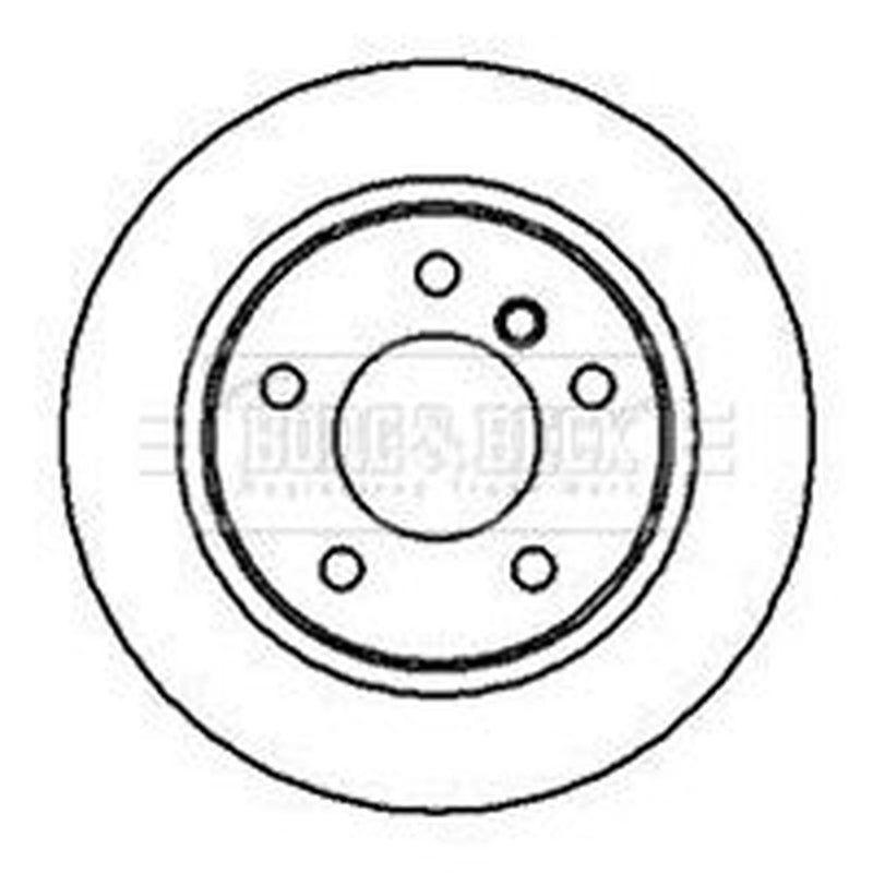 Borg & Beck 2 x Vented Rear Brake Discs BBD5077