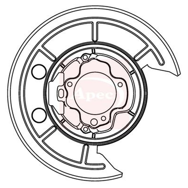 Apec Brake Disc Splash Guard Rear Right ASG1013