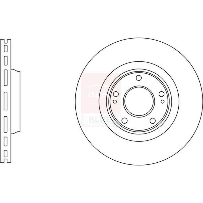 Apec 2 x Vented Front Brake Discs SDK6858