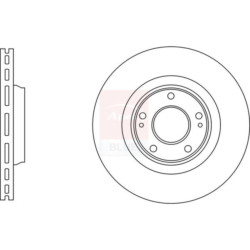 Apec 2 x Vented Front Brake Discs SDK6858
