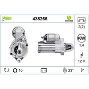 Valeo Starter Motor 12V 1.4kW 10 Teeth 438266