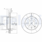 Delphi 2 x Vented Front Brake Discs BG2273