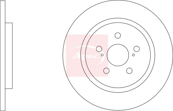 Apec 2 x Brake Disc Set Solid