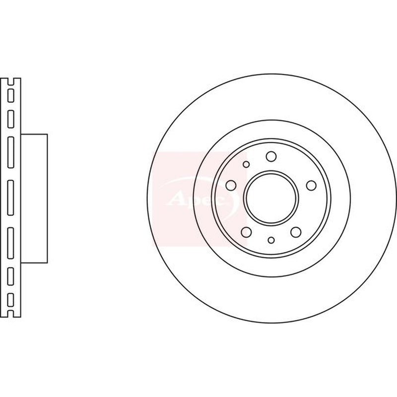 Apec 2 x Vented Front Brake Discs DSK3240