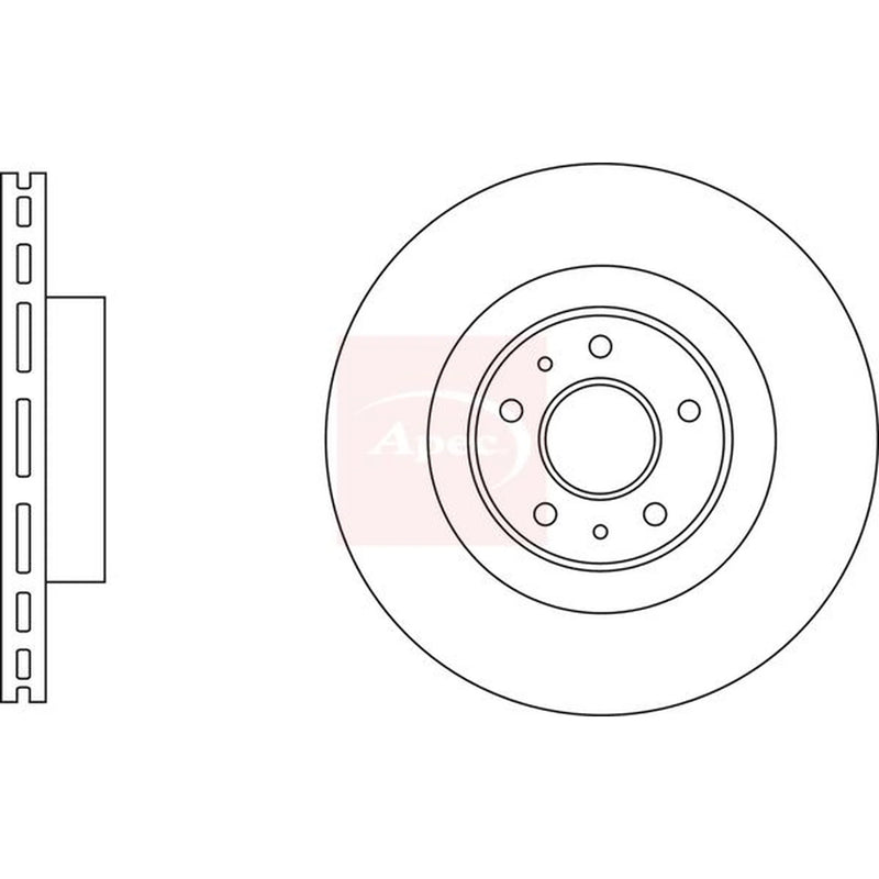 Apec 2 x Vented Front Brake Discs DSK3240