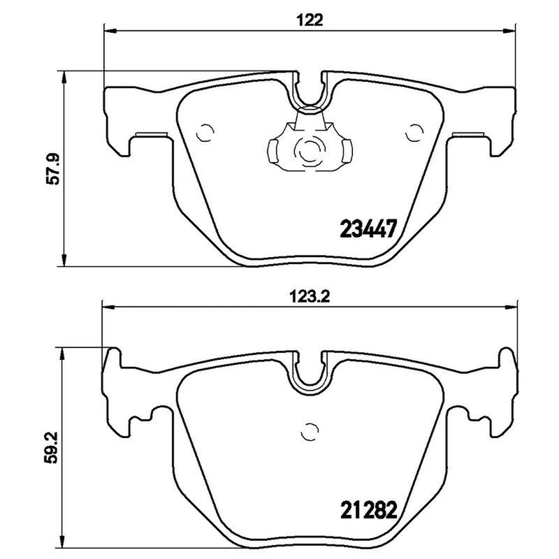 Brembo 4 x Rear Brake Pad Set P06029