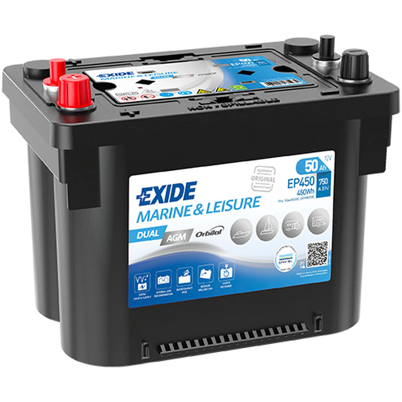 Exide Battery 12V 50Ah 750A EP450
