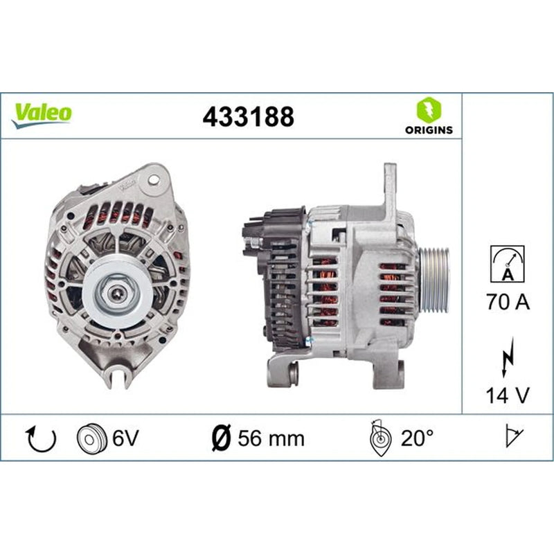 Valeo Car Alternator 12V 433188
