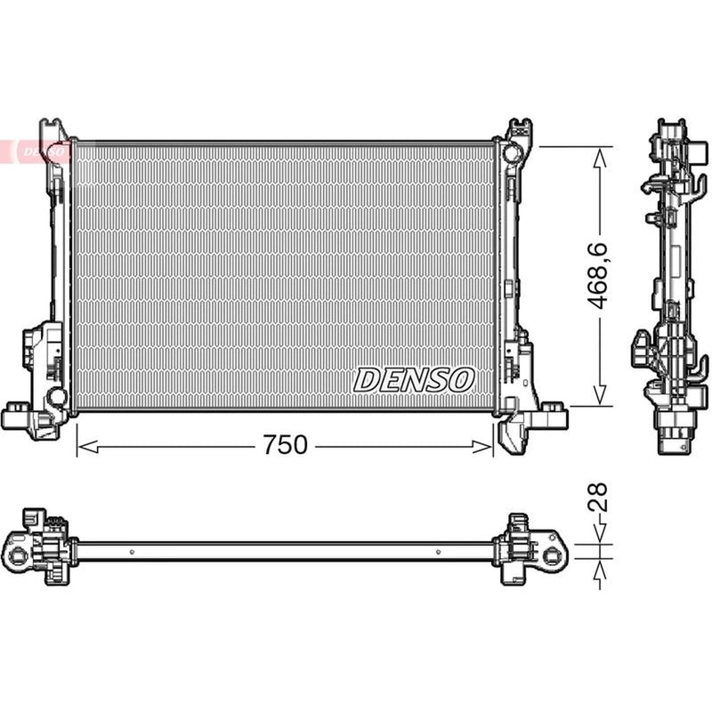 Denso Engine Radiator DRM09174