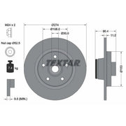 Textar Rear Brake Discs 92196203