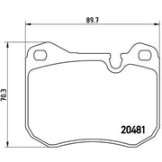 Brembo 4 x Front Brake Pad Set P65002