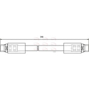 Apec Brake Hydraulic Hose Line Front HOS3701